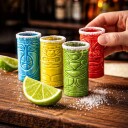 Mikamax Tiki Shotglasssett 4-pakning - Keramisk, Unik Design