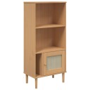  Bokhylle SENJA brun 60x35x130 cm heltre furu 8721012134744