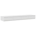  Bedskuffer Hvit 140x36,5x16,5 cm Konstruert Tre