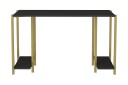 Malem Skrivebord 60x73,8x125,2 cm med oppbevaring   Gull/Antrasitt