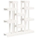 vidaXL Plantestativ hvit 104,5x25x109,5 cm heltre furu