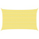 vidaXL Solskygge seil Gul og hvit 5 x 3 m 100% polyester Oxford