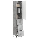 vidaXL Skapsett 2 pcs Betonggrå 34,5 x 34,5 x 90 cm Konstruert tre