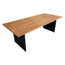 Matbord Teron 220x100x75 cm - Eik/svart