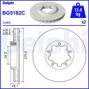 DELPHI BG5182C Bremseskive