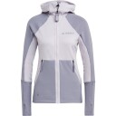 adidas Terrex Tech Flooce Full Zip Hooded Fleecejakke Dame Lilla S