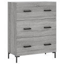 vidaXL Skjenk grå sonoma 69,5x34x90 cm konstruert tre