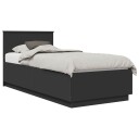 Sengestamme med hodegjerde Svart 70 x 190 cm Konstruert tre