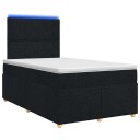 vidaXL Kontinentalseng med madrass Svart 120 x 190 cm Stoff