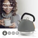 Nedis KAWK520EGY Vannkoker 1.8L 2200W Grå Soft-Touch