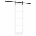 vidaXL Skyvedør med utstyrssett Hvit 61x198,5 cm Solid tre Furu