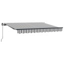  Innvendbar Markise Antrasitt 350 x 200 cm stoff