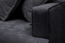 Rossita Lyx 4 seters Venstrevendt L formet Extra Dyp Sjeselongsofa i Chenille   Svart Chenille