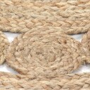 vidaXL Matte flettet jute 120 cm rund
