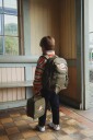 Konges Sløjd Jody Teddyjakke med Broderi  Tangerine Stripe (7-8 år)