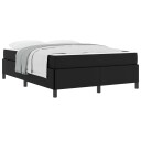  Sengeramme med madrass Svart 140 x 190 cm Kunstlær
