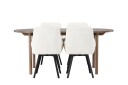 Venture Home Andy Spisegruppe 180 cm Oval med 4 Rosie Stoler Beige