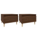  Sidebord 2 stk brun eik 50x46x35 cm konstruert tre 8720845668600