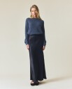 Lexington Clothing Maxi Satin Skirt - Blue - L