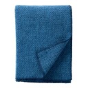 Klippan Yllefabrik Domino pledd ull sea blue