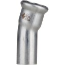 10 stk 15 mm TURBO Inox-bøy 15G. muffe/nippel