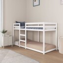 vidaXL Køyeseng hvit 80x200 cm heltre furu
