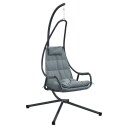 vidaXL Hengende eggeformet stol Antrasitt 94 x 107 x 196.5 cm Stål