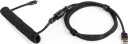 DUTZO Coiled Aviator Micro-USB B cable - Black - Upgrade Accessories - Svart