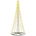 vidaXL LED juletre 235 cm 1000 LED-lys Varmhvit Stål Svart