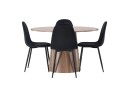 Lanzo Matgruppe 120 cm Rund med 4 Polar Stoler   Natur
