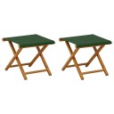vidaXL Hage Stol 2 pcs Solid Eucalyptus Tre Grønn