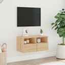 vidaXL Vegghengt TV-benk sonoma eik 60x30x30 cm konstruert tre 8721012254428