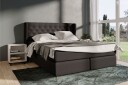 Select No 5 Komplett Sengepakke 180x200 Fast Lateks   Mørkegrå/V formede Metallben