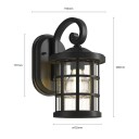 Lindby Ankea utendørs vegglampe, høyde 28 cm