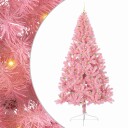  Kunstig Forhåndsopplyst Juletre med 300 LED Rosa 240 cm PVC