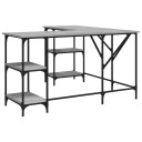 vidaXL Skrivebord grå sonoma 139x139x75 cm konstruert tre