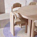 Rundt teppe   Amira Natural Cotton Shaggy lilla/beige Størrelse: Ø 200 cm