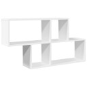  Vegghylle hvit 100x20x53 cm konstruert tre
