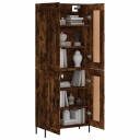 vidaXL Highboard røkt eik 69,5x34x180 cm konstruert tre 8720845491161