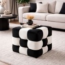 Peticire Sittepuff 42 cm   Svart og hvit