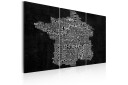 Bilde Text map of France 90x60 Artgeist sp. z o. o.