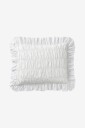 Ellos Home   Putetrekk Juliette Elastic Frill i vasket bomull   Hvit