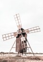Old Wooden Wind Mill Plakat Plakat / 21x30cm