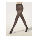 Wolford Passion Flower Tights med blomstermotiv Svart 20-denier S