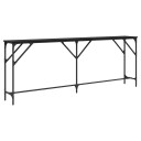  Konsollbord Svart eik 200x29x75 cm Konstruert tre