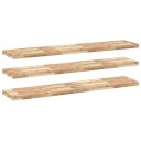  Flytende hyller 3 stk 120x30x4 cm ubehandlet heltre akasie