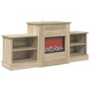 vidaXL Elektrisk peis Sonoma 110 x 30 x 50 cm Konstruert tre