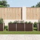vidaXL Høybed galvanisert stål 240x40x77 cm brun