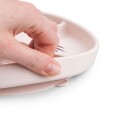 Done by Deer Stick&Stay Compartment Plate Playground Powder - Pink - Ø18X H 3CM