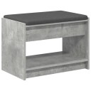 vidaXL Gangbenk BetongGrå 63 x 38 x 45 cm Konstruert treverk og stoff